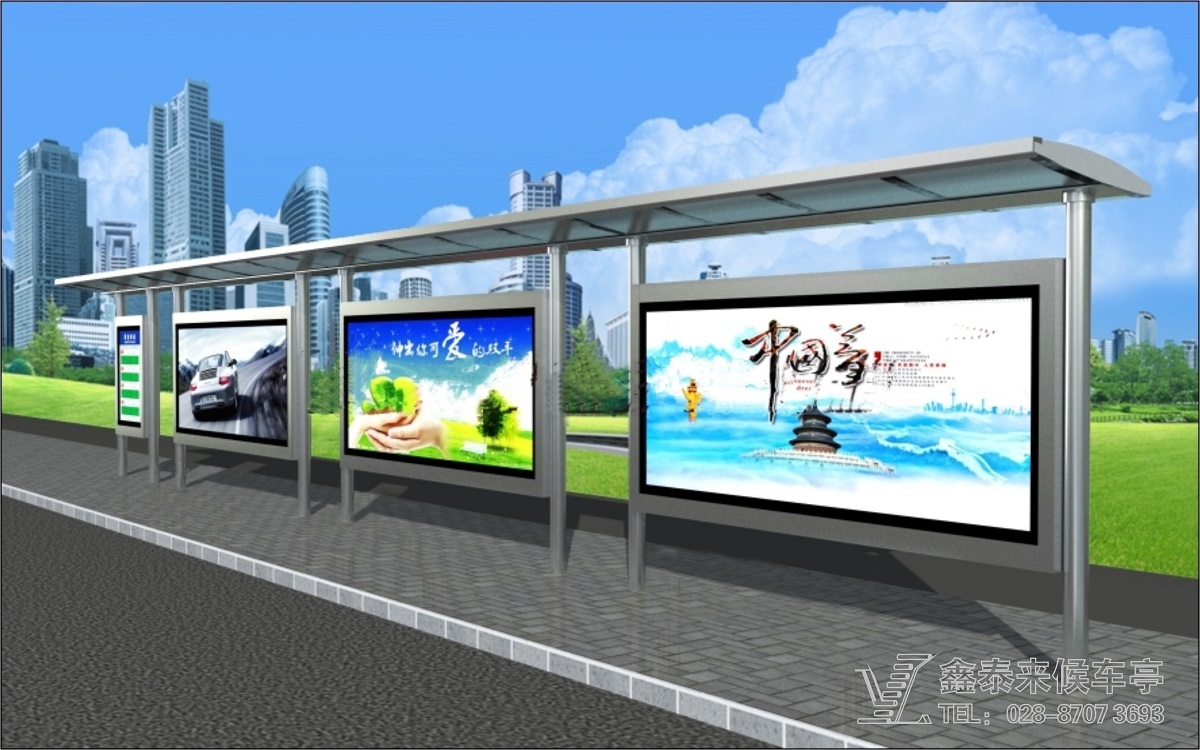 成都市天府新區(qū)、華陽興隆湖、沙西線經典不銹鋼候車亭修建完工