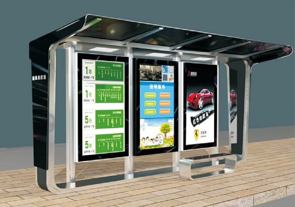 不銹鋼公交站臺燈箱